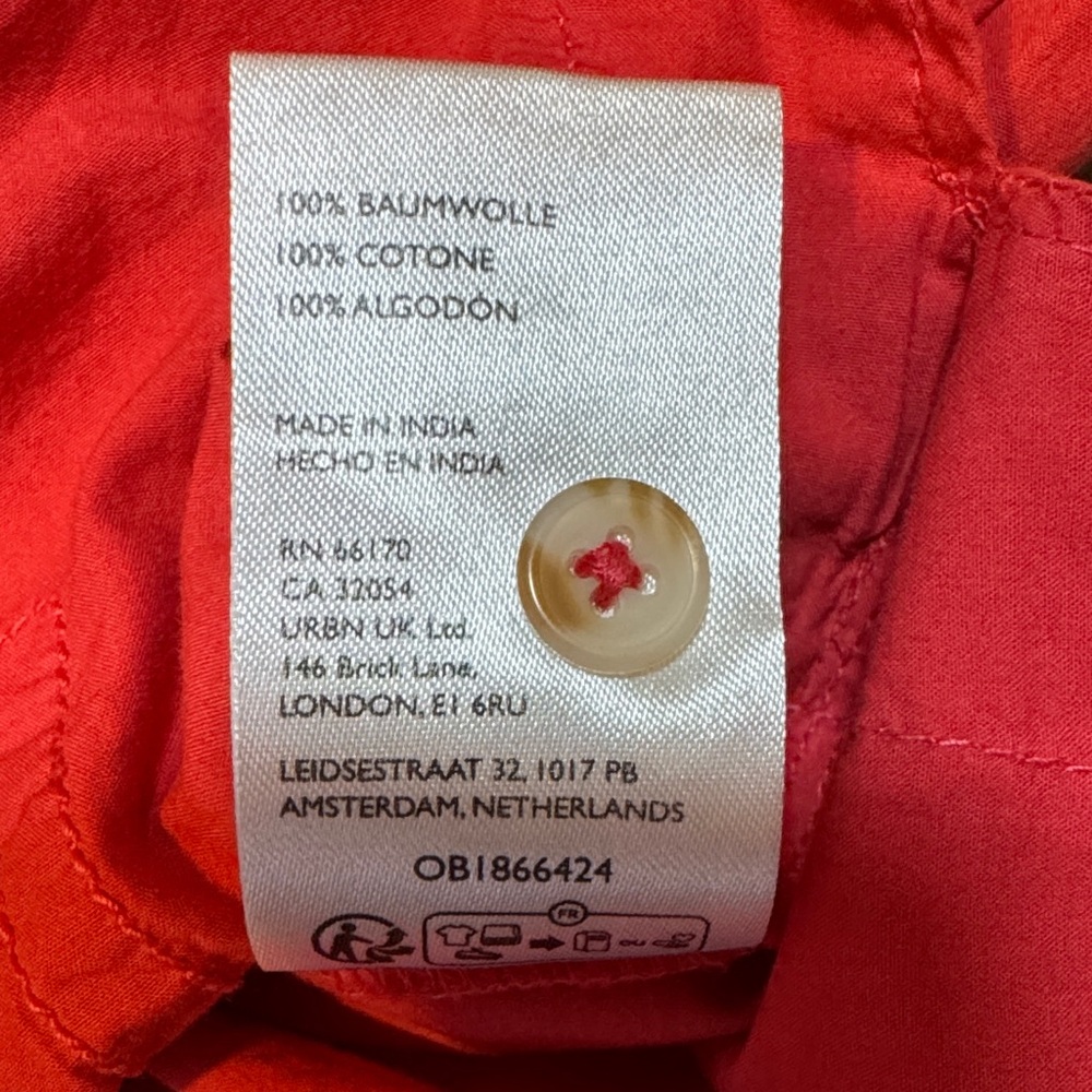 Pilcro Anthropologie Back Split Oversized Cotton Shirt size Large - Picture 11 of 16